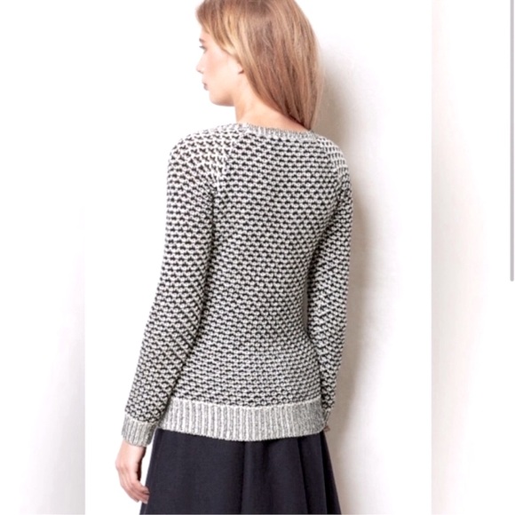 Anthropologie Black and White Sparrow Sweater Size S - Picture 3 of 7
